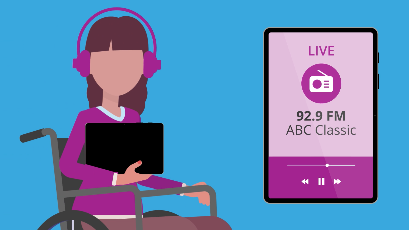 Aplicación de podcast para tabletas Android